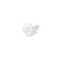 Close up of White Keshi Baroque Pearl texture on sterling silver post