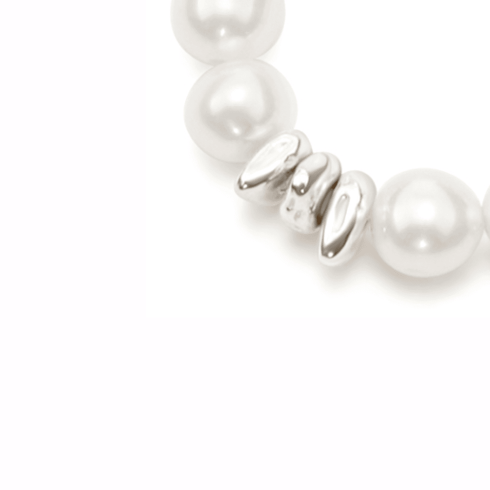 Piracee | White Oval Baroque Pearl Silver Ring thumbnail 2