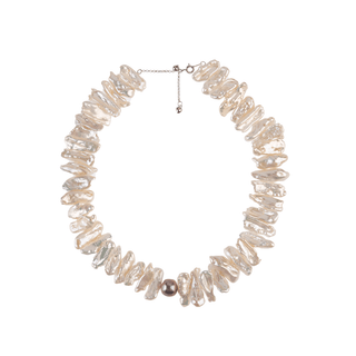 Keshi stick baroque pearl sterling silver choker official studio shot