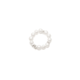 Deep Sea Serenade baroque pearl silver stretch ring studio shot