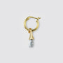 Delicate natural keshi pearl drop earrings detail close up