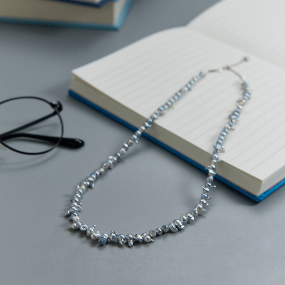 Collier de perles Keshi Drift Frost  thumbnail 1