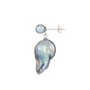 multicolor pearl baroque earrings, real rainbow pearls drop earrings