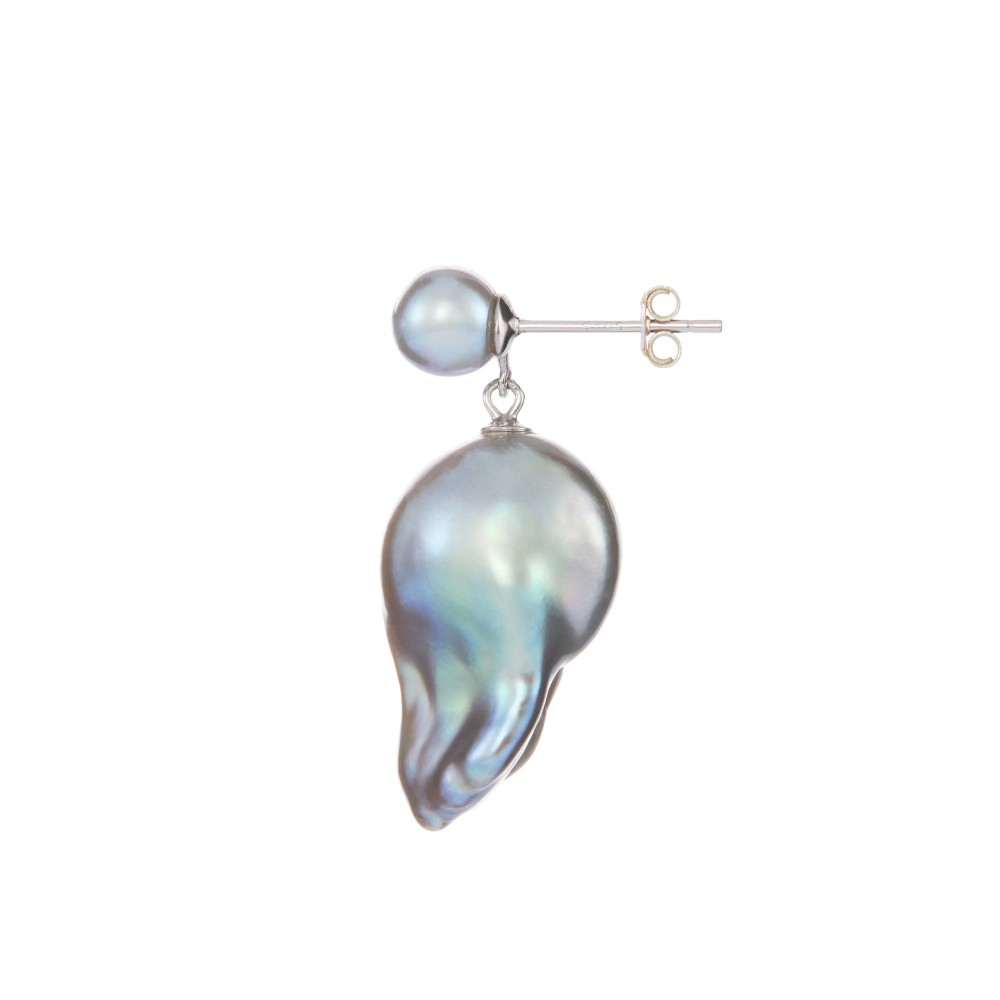 Boucles d'oreilles en perles baroques Frosted Mirage thumbnail 3