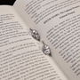 cool tone blue baroque pearl earrings, unique frosted mirage pearl earrings