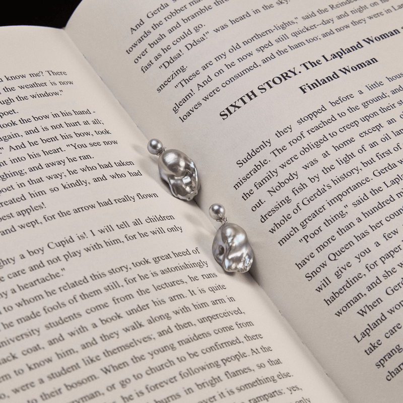 Frosted Mirage Baroque Pearl Earrings image 5