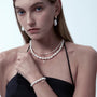 Gardener White Oval Baroque Pearl Charm Bracelet model view 2