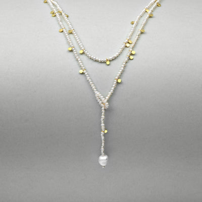 Collier de perles superposées Golden Drift 