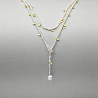 Golden Drift Layered Pearl Necklace main thumbnail