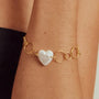Hartt White Heart Baroque Pearl 18k Gold Bracelet model view 1