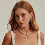 Harbor Toggle Heart Baroque Pearl Pendant model view 2