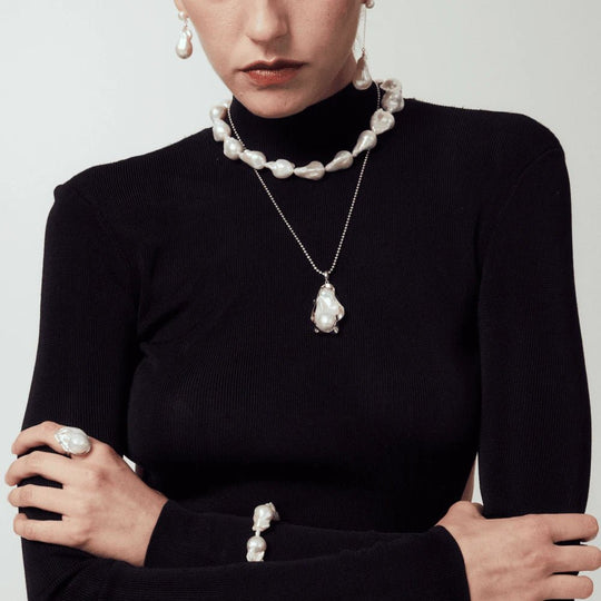 Imogen | White Baroque Pearl Mixed Jewelry Set
