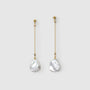 Long baroque pearl drop earrings with affordable price