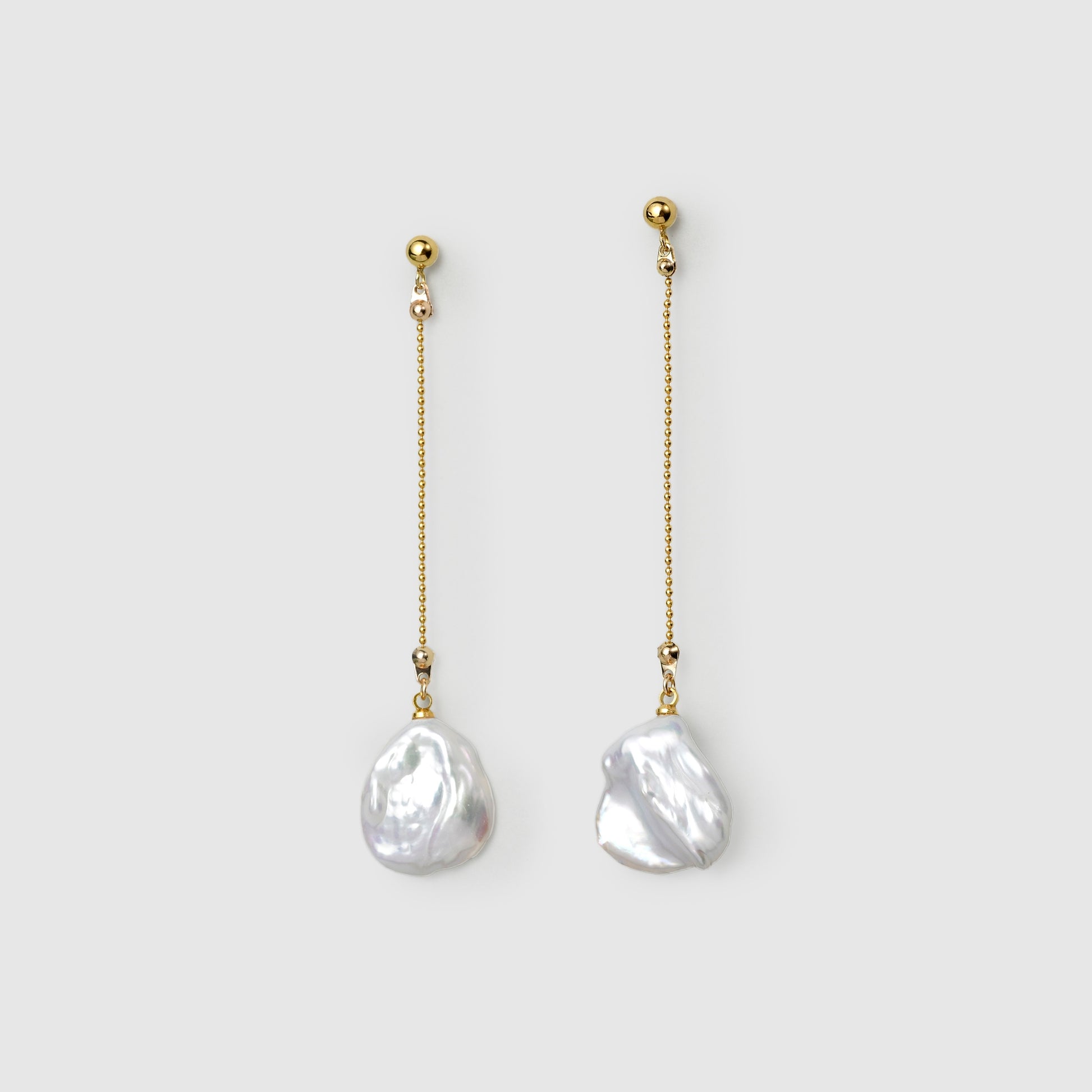 Long baroque pearl drop earrings with affordable price