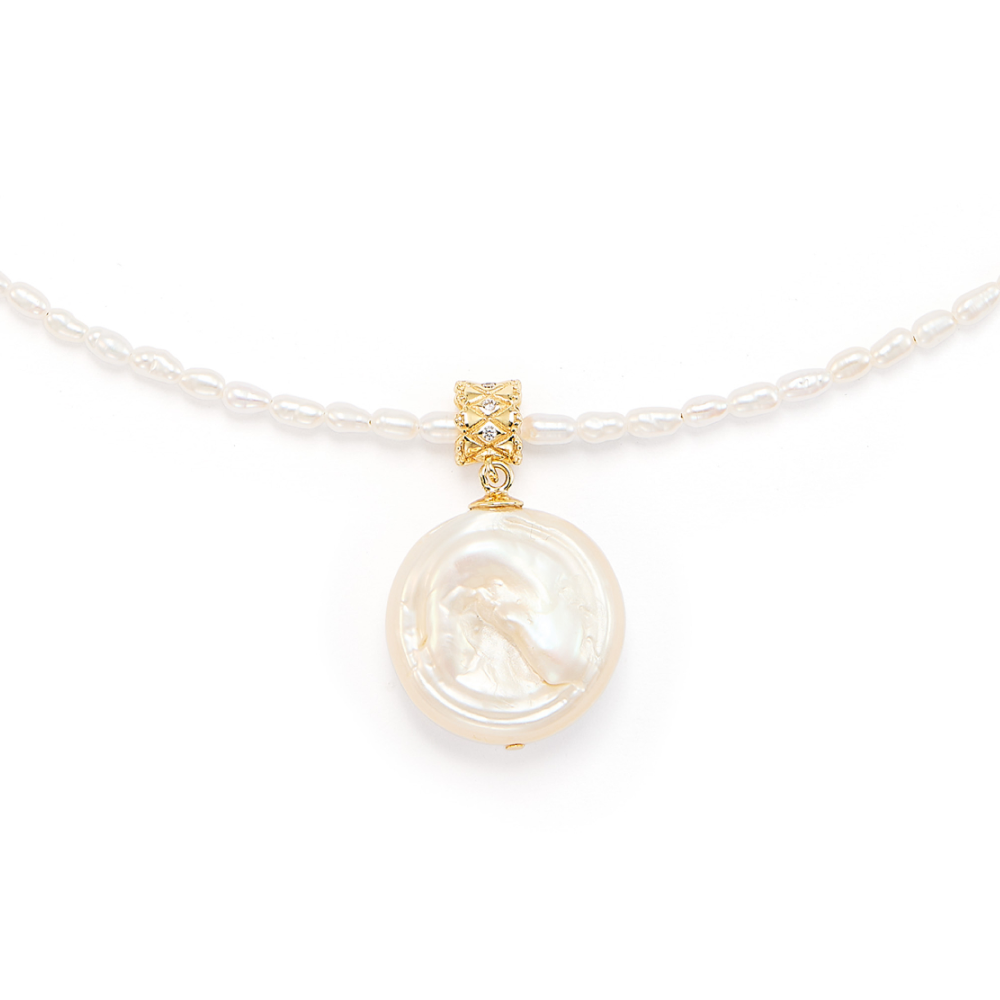 Collier de perles baroques rondes Luminous Orbit thumbnail 2