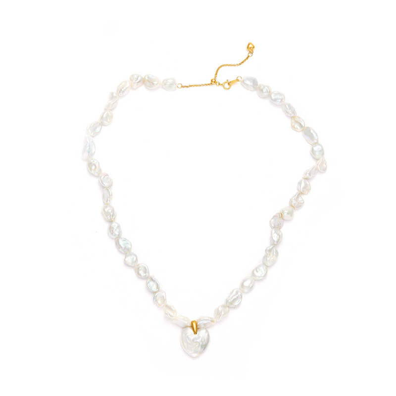 Lunar Heart Baroque Pearl Necklace