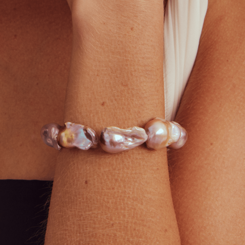 Luna | Purple Baroque Pearl Bracelet