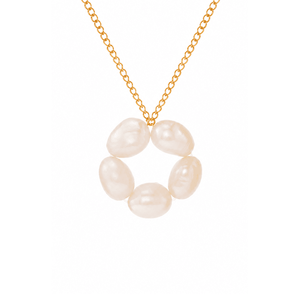 Meadow | Pink Keshi Baroque Pearl 14K gold flower Pendant