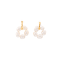 Meadow Breeze grand keshi baroque pearl 18k gold hoop earrings product view