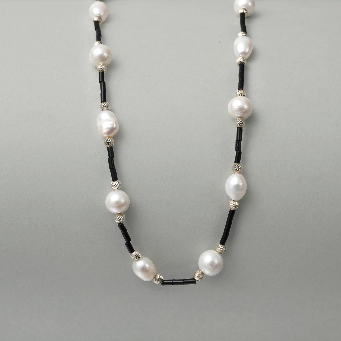Monolith Line Baroque Pearl Necklace