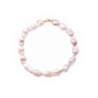 Ocean Foam full strand natural pink baroque pearl 18k gold necklace studio view