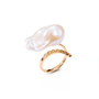 Shadow & Shell Orbit Baroque Pearl Ring official studio shot