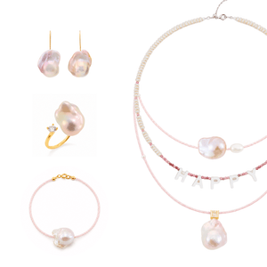 Nectar | Pink Baroque Pearl Jewelry Set