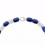 Polished sterling silver clasp detail of quiet luxury necklace