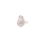 Polished sterling silver post and  back detail of baroque pearl earring