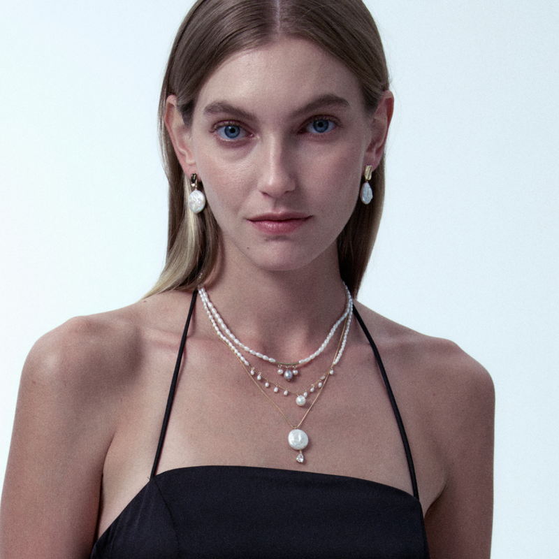 Roman Holiday Coin Pearl Pendant image 4