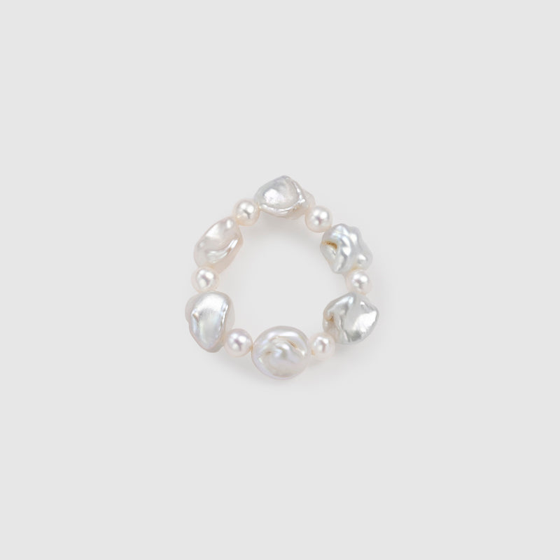 Keshi Pearl Elastic Ring