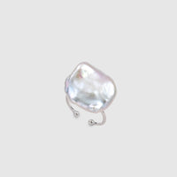 Bold Petal Pearl Open Ring main thumbnail