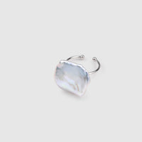 Bold Petal Pearl Open Ring thumbnail 2