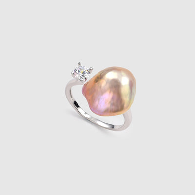 Aurora Baroque Pearl Open Ring