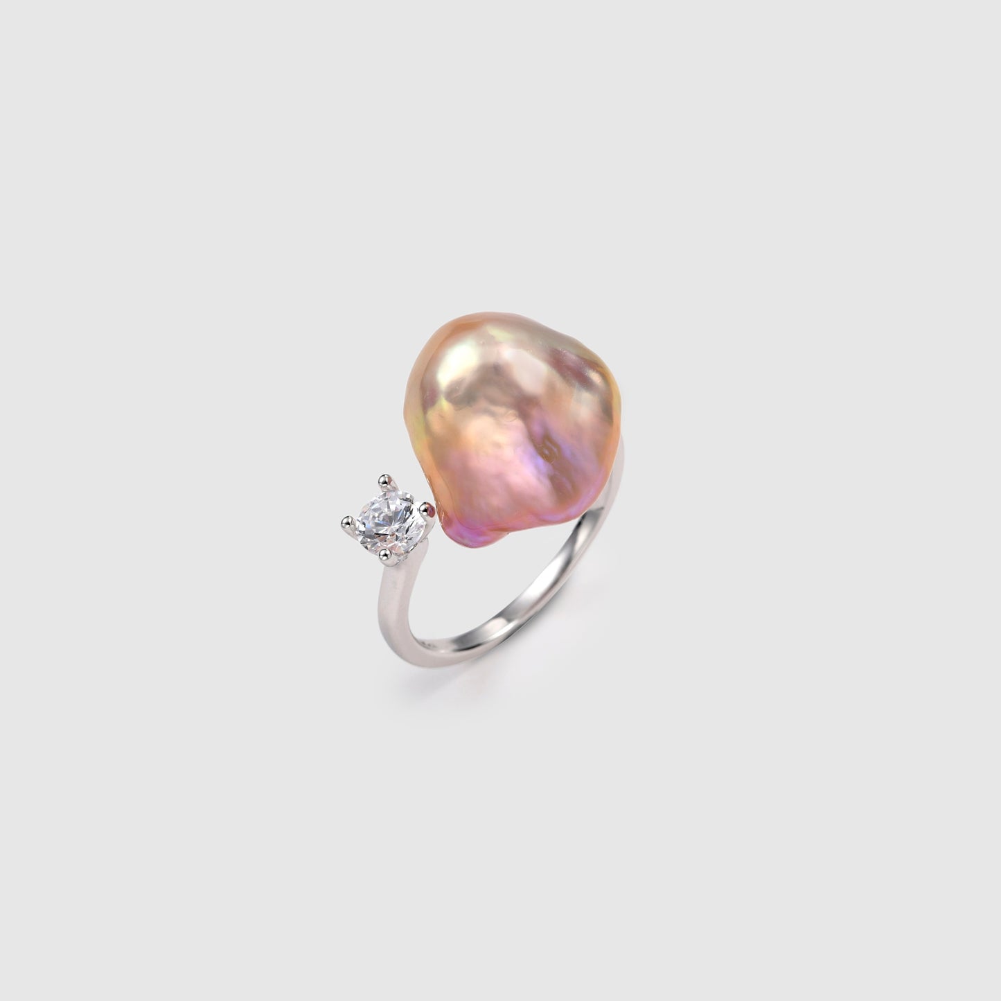 Aurora Baroque Pearl Open Ring