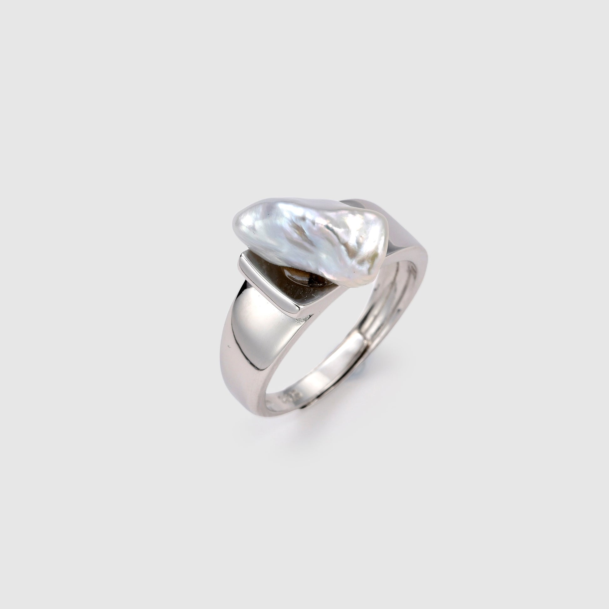 Keshi Pearl Open Ring