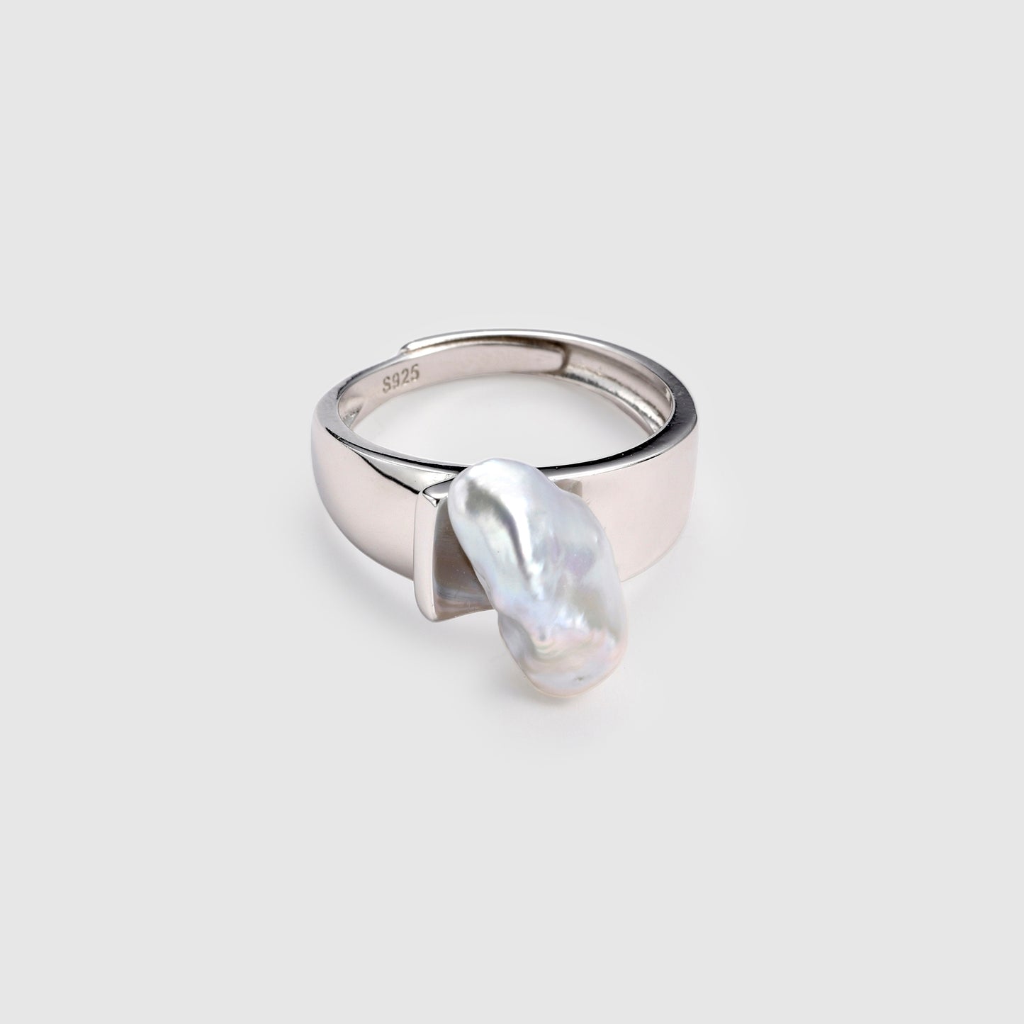 Keshi Pearl Open Ring