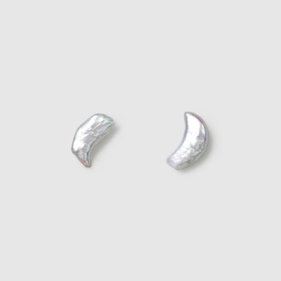 Boucles d'oreilles baroques en perles au clair de lune