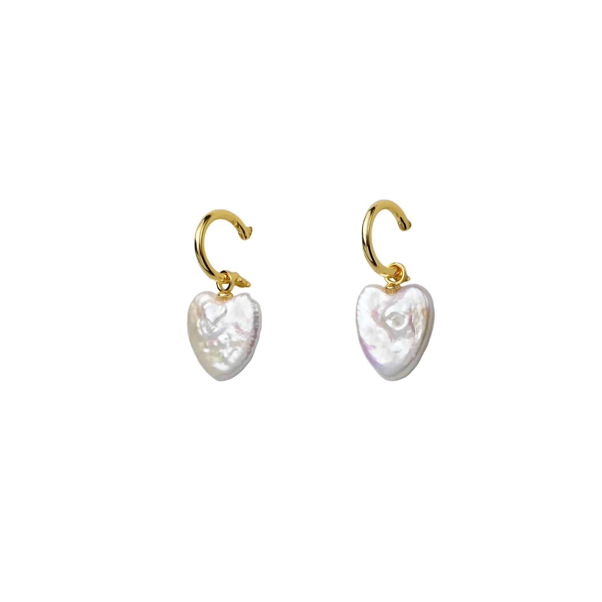 Heart-Shaped Baroque Pearl Earrings