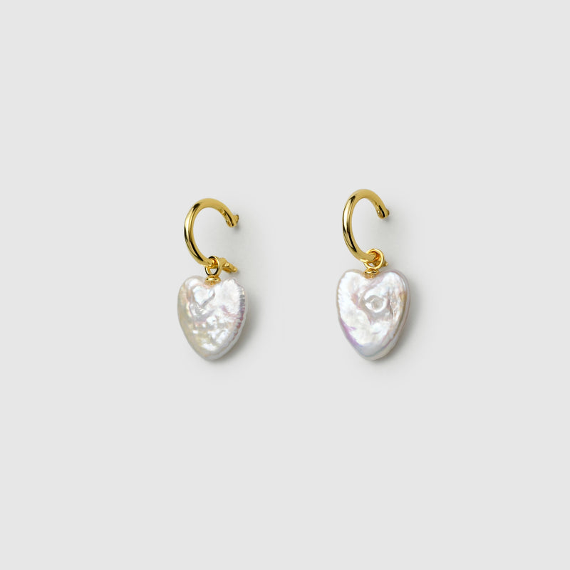 Heart-Shaped Baroque Pearl Earrings main image