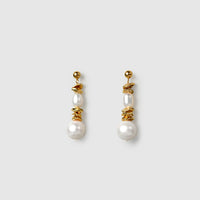 Sculptural Pearl Drop Earrings main thumbnail