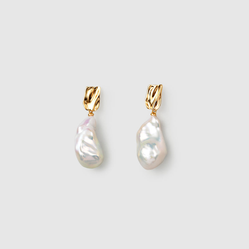 Flowing Baroque Pearl Earrings main image
