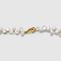 Baroque Pearl Necklace with Gold Disc thumbnail 2