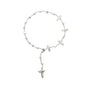 Long Cross Baroque Pearl Collage Necklace with sterling silver clasp