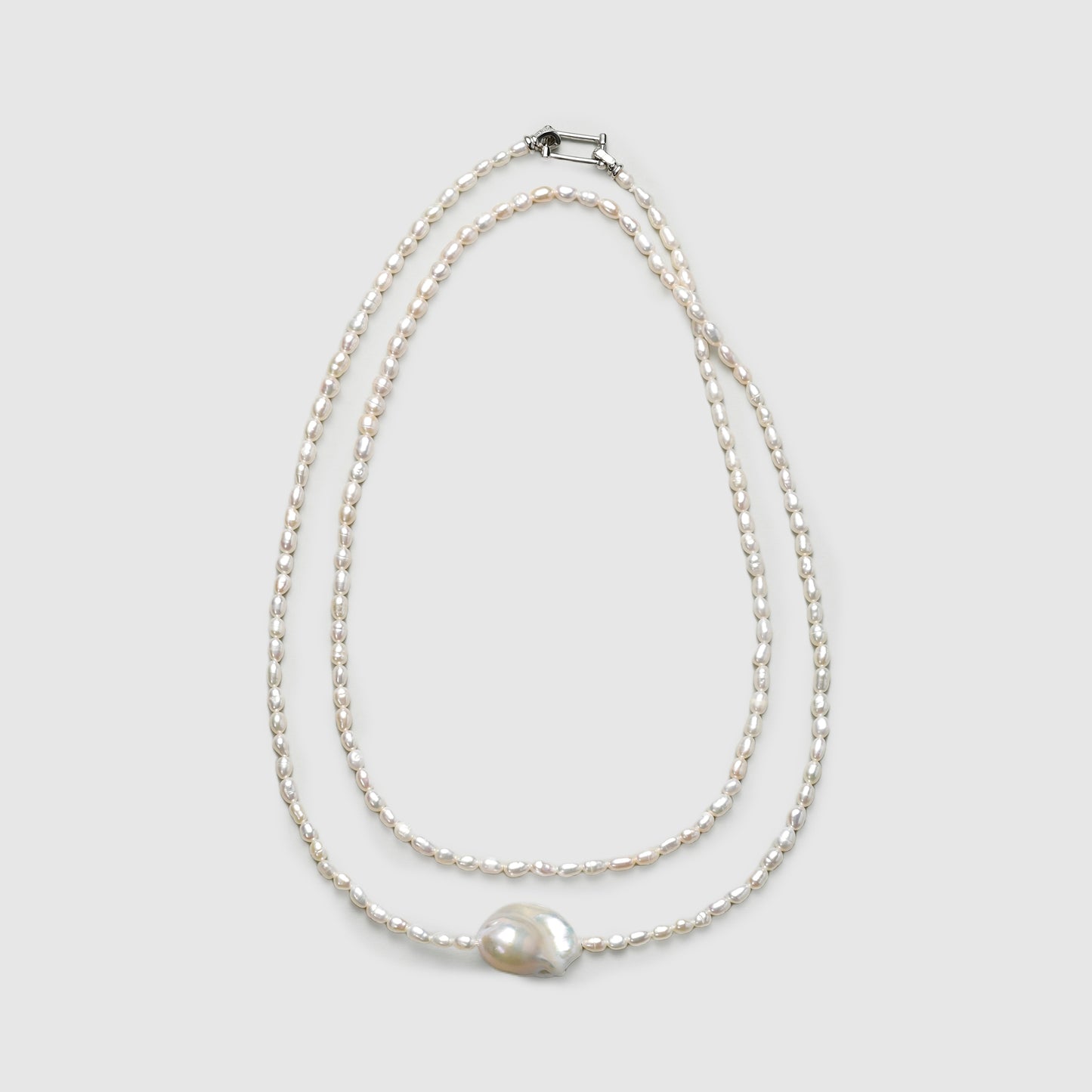 Twin Layer Baroque Pearl Necklace