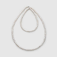Double Circle Strand Classic Pearl Necklace main thumbnail
