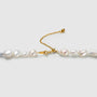 Roman Holiday button Pearl Choker