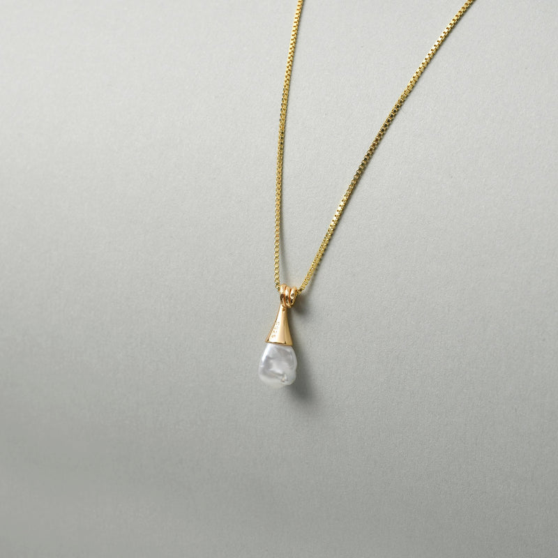 Blue Keshi Pearl Drop pendant