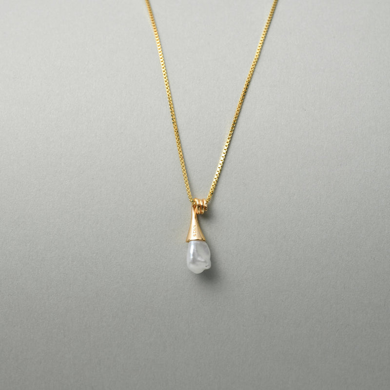 Blue Keshi Pearl Drop pendant image 2