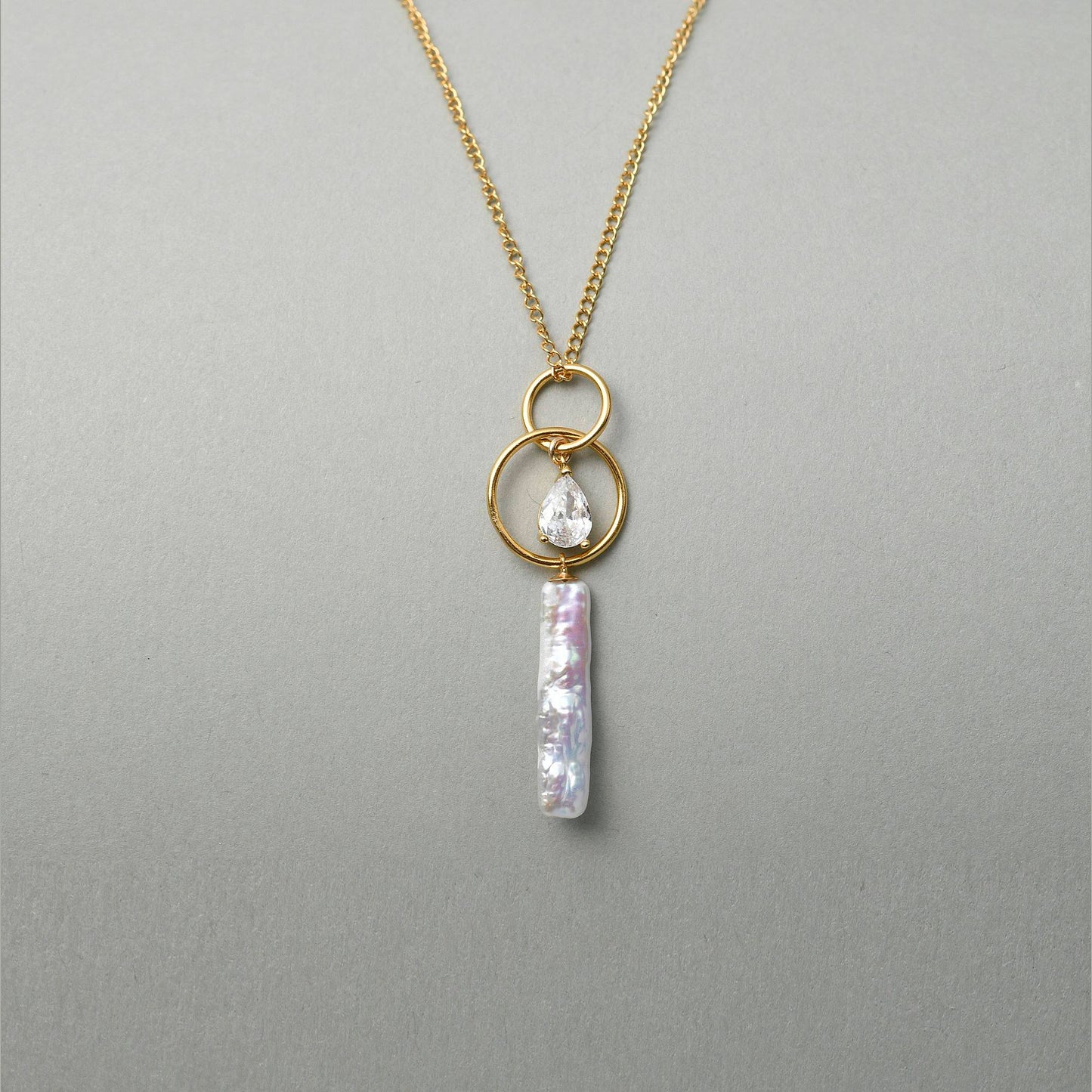 Orbit Baroque Pearl Pendant